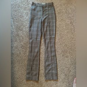 NWOT Abercrombie Plaid Split Hem Pant